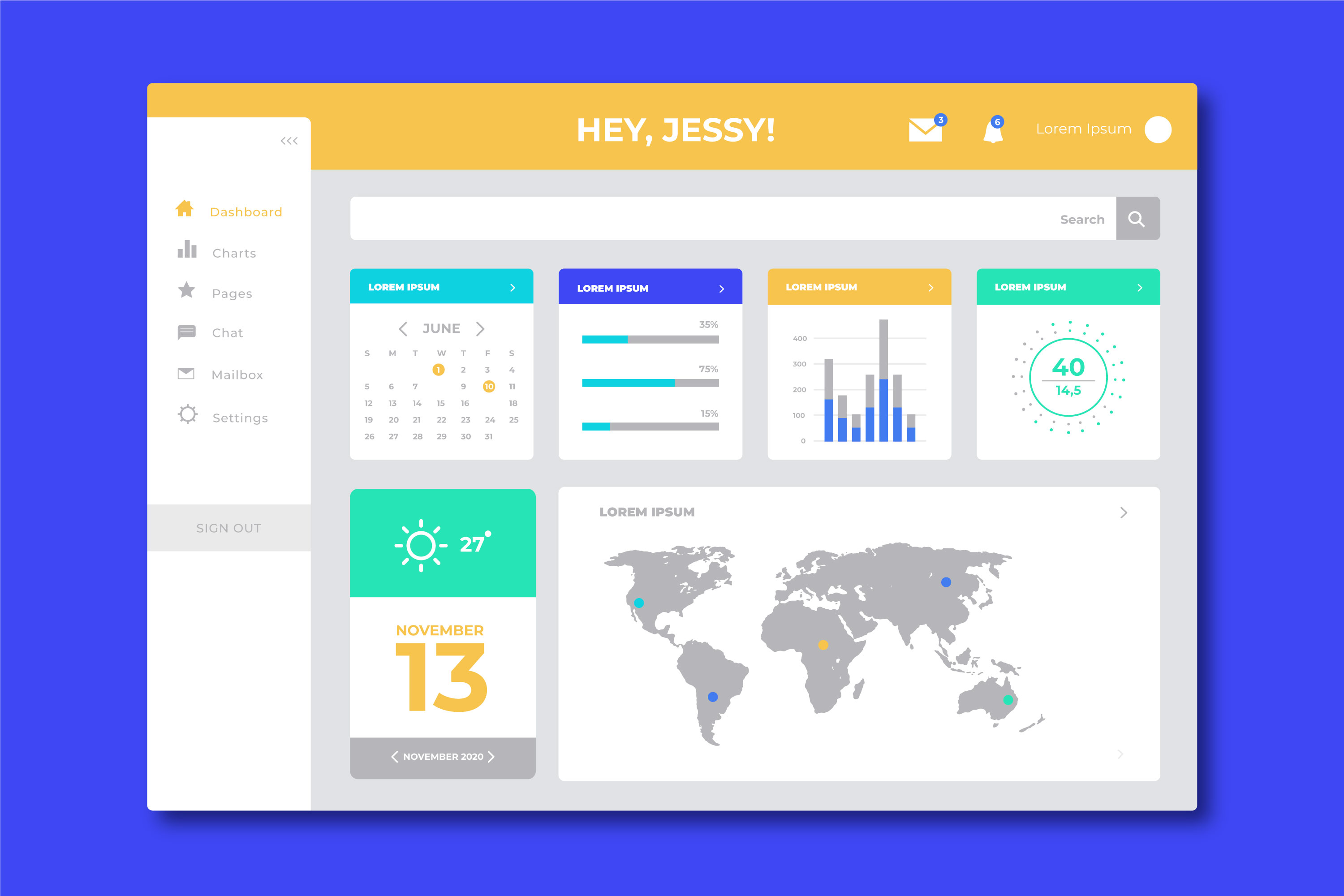 Desktop application development illustration